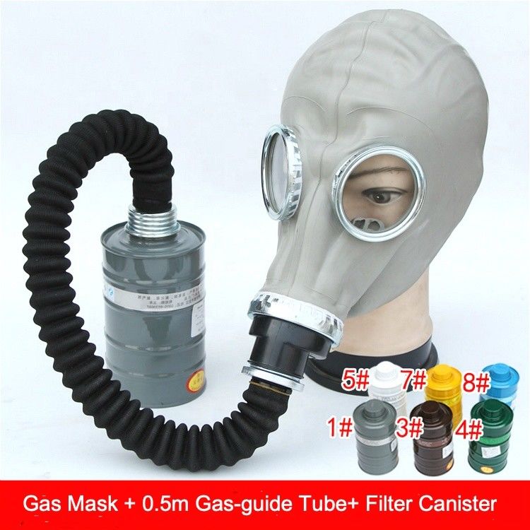 Silica Gel Safety Full Face Gas Mask 60*27*42cm Anti Virus