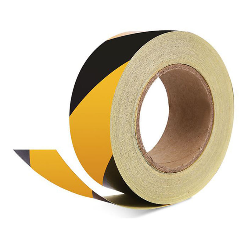 Black and yellow PVC warning tape Fire safety engineering traffic warning line, black and yellow twill reflective tape