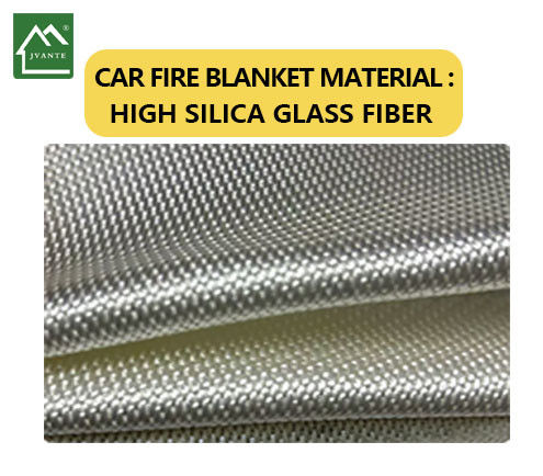 600g/M2 High Silica Glass Fiber Fireproof Blanket Safety Protection For Car