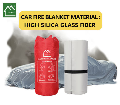 600g/M2 High Silica Glass Fiber Fireproof Blanket Safety Protection For Car