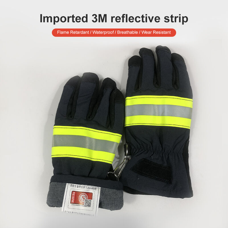 Aramid Fireproof Gloves 17 Model Leather Palm Heat Resistant Gloves Fire Fighting Safety Gloves Rescue Waterproof