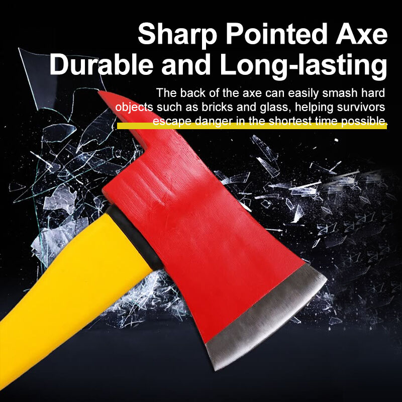 American Style Sharp Axe Fiberglass Handle Heavy Duty Survival Axe for Wood Splitting Camping Hunting 900mm Outdoor Axe
