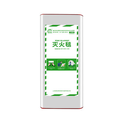 1.5x1.5m EN 1869 Огневое одеяло 500°C Термостойкое стекловолокно Огневое аварийное одеяло с PVC чехлом Для кухни Ресторанная мастерская